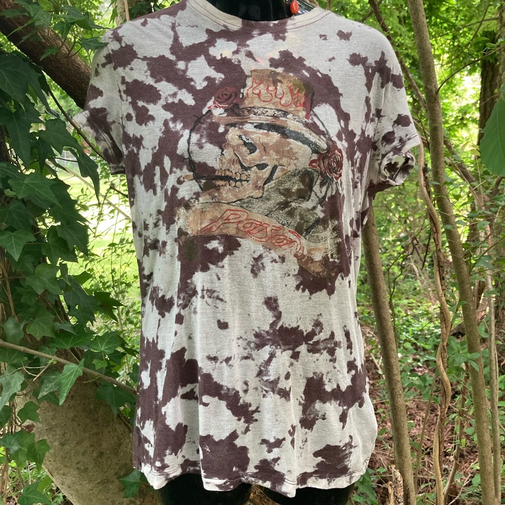 Distressed Poison 80s Hair Band Tie Dye Large
